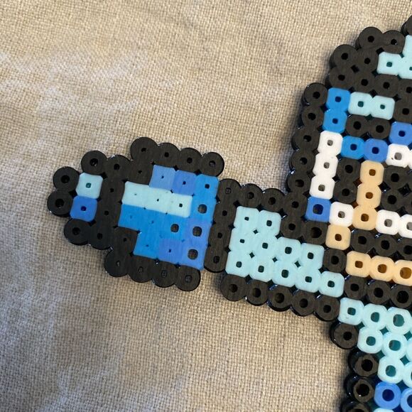 Mega Man Pixel Art Perler Beads NES 6”x 4.5” Blue Retro Art Blaster Sprite - Picture 8 of 12